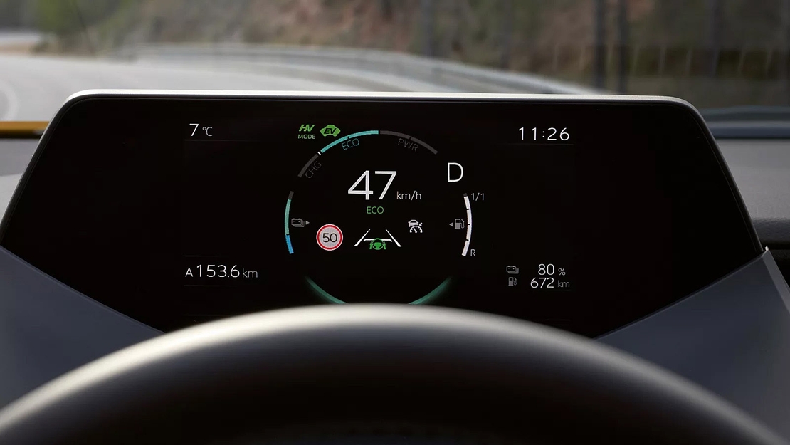 Toyota-prius-interieur-dashboard-snelheidsmeter-eco-stand-47km-h